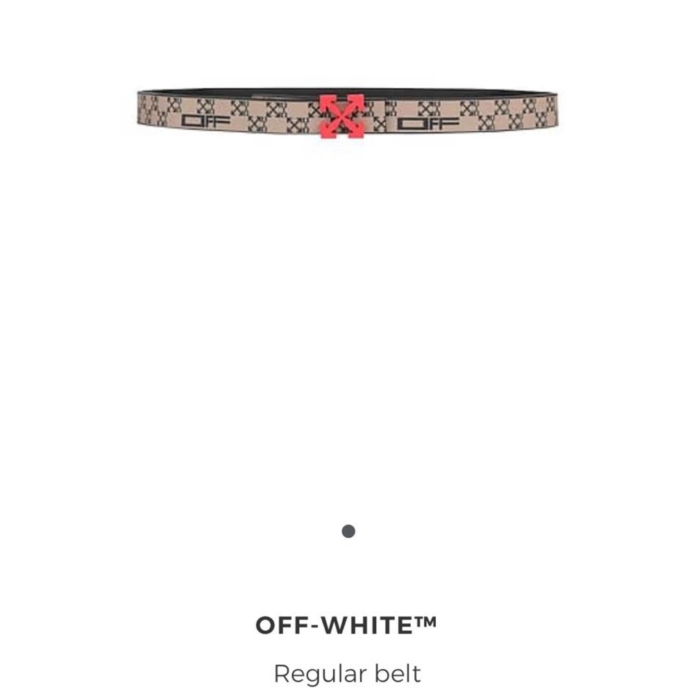 Off-White Beige and Red Belt